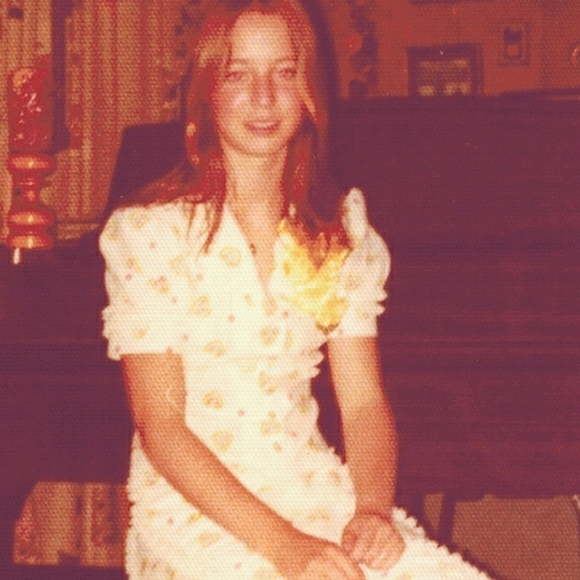 Homemade Dresses & Skirts - Vintage 70s Handmade Lace Trim Sweetheart Top & Swirl Skirt